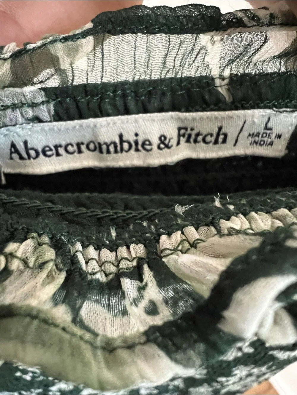 Abercrombie & Fitch Forest Green Floral Ruffle-Tier Maxi Dress